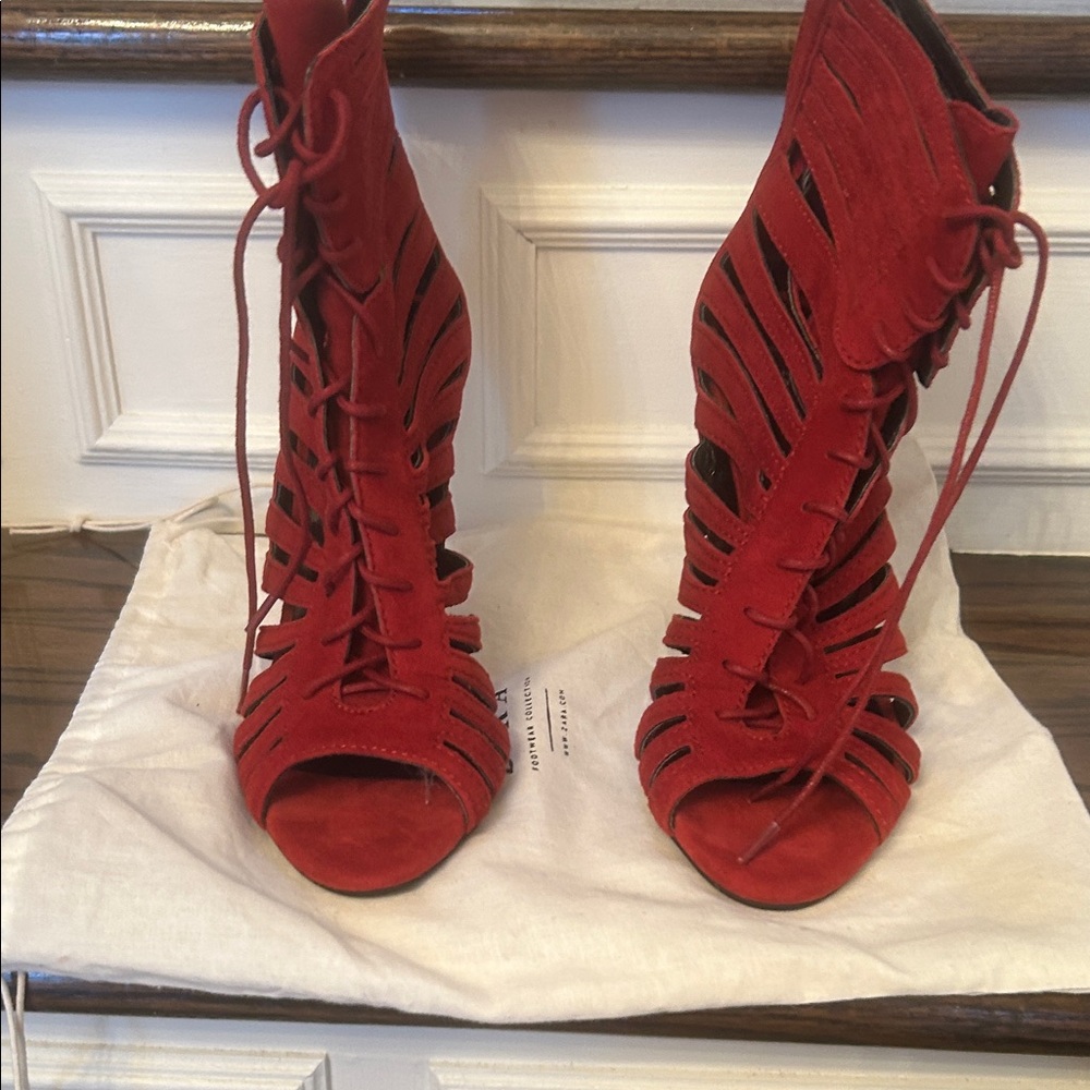 Zara Red Strappy Heels